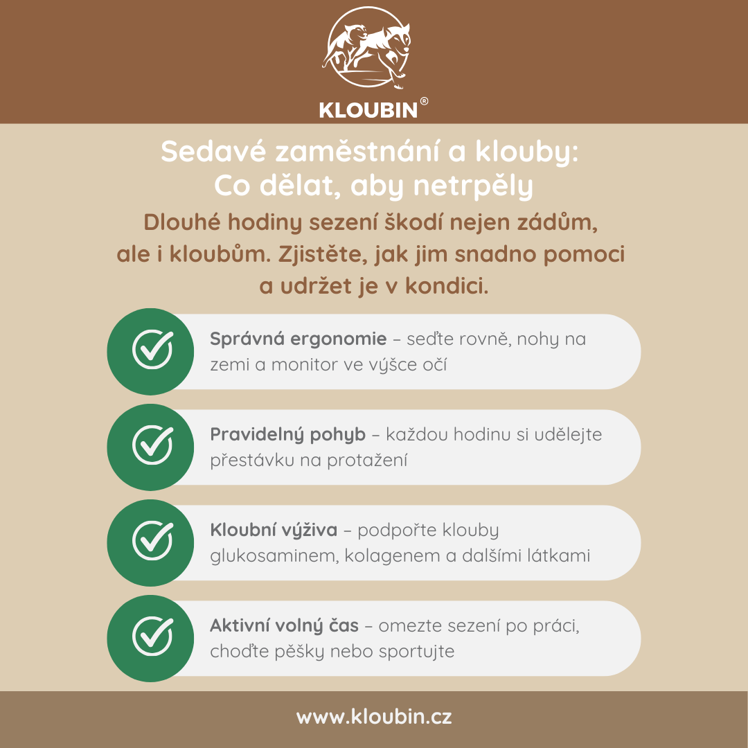 Infografika: Ako chrániť kĺby pri sedavom zamestnaní krok za krokom